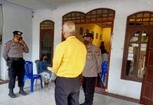 Pengamanan Giat Ibadah Rutin Minggu, Polsek Srengat Ciptakan Kamtibmas Yang Kondusif