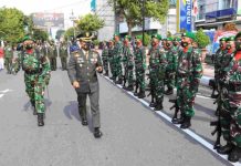 Dandim 0808/Blitar Pimpin Upacara Peringatan HUT Ke 77 TNI Tahun 2022