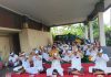 Polsek Abiansemal melakukan persembahyangan bersama serangkaian Hari Raya Siwaratri