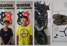 Polsek Krembangan Amankan Dua Pelaku Curanmor yang Beraksi di 11 TKP