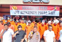 Press Coference Hasil Ops Sikat Agung Tahun 2023, Dit Reskrimum Polda Bali Berhasil Ungkap 88 Kasus.