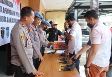 Antisipasi Penyalahgunaan, Propam Polres Blitar Kota Cek Senpi Dinas Anggota