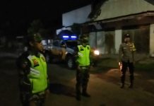 Patroli Gabungan TNI – Polri, di Wilayah Udanawu Antisipasi Ronda Sahur dengan Sound System