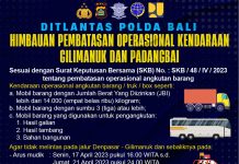 Polda Bali Himbau Pembatasan Kendaraan Di Pelabuhan Gilimanuk Dan Padangbai