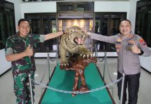 Perkuat Sinergitas TNI – Polri Kapolres Kediri Kota Kunjungi Markas Brigif 16 Wirayudha