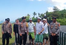 Kapolres AKBP Teguh Priyo Wasono Ziarah di Pura Kramat Ratu Mas Sakti Seseh