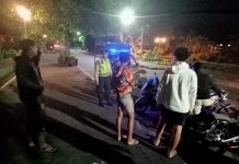 Polsek Mengwi Gelar Patroli Biru Ciptakan Kamtibmas Yang Kondusif