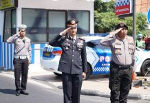 Detik-detik HUT RI ke 78 Di Simpang Empat Polisi Istimewa Surabaya