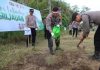 Peringati HUT RI Ke-78, Polres Blitar Tanam Ratusan Pohon Kayu Putih untuk Penghijauan