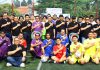 Polri dan Jurnalis Gelar Seven Soccer