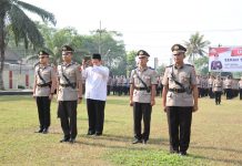 Polres Blitar Gelar Upacara Sertijab Kasat Reskrim dan Kasat Samapta