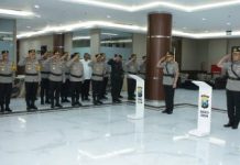 Dirlantas Polda Jatim Kombes Pol Komarudin, resmi dilantik hari ini menggantikan posisi Kombes Pol M Taslim Chairuddin