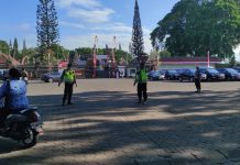 Personil Polsek Marga Amankan Upacara Peringatan HUT Puputan Margarana ke 77