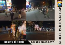 Kapolsek Mojoroto Pimpin Patroli Gabungan Sabtu Malam, Ini Tujuan dan Sasarannya!