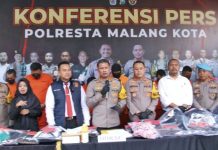 Polresta Malang Kota Berhasil Amankan Komplotan Pencuri Modus Gembosi Ban Nasabah Bank