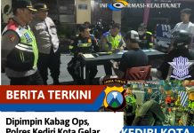 Dipimpin Kabag Ops, Polres Kediri Kota Gelar Razia Cipta Kondisi di Masa Kampanye Pilkada 2024