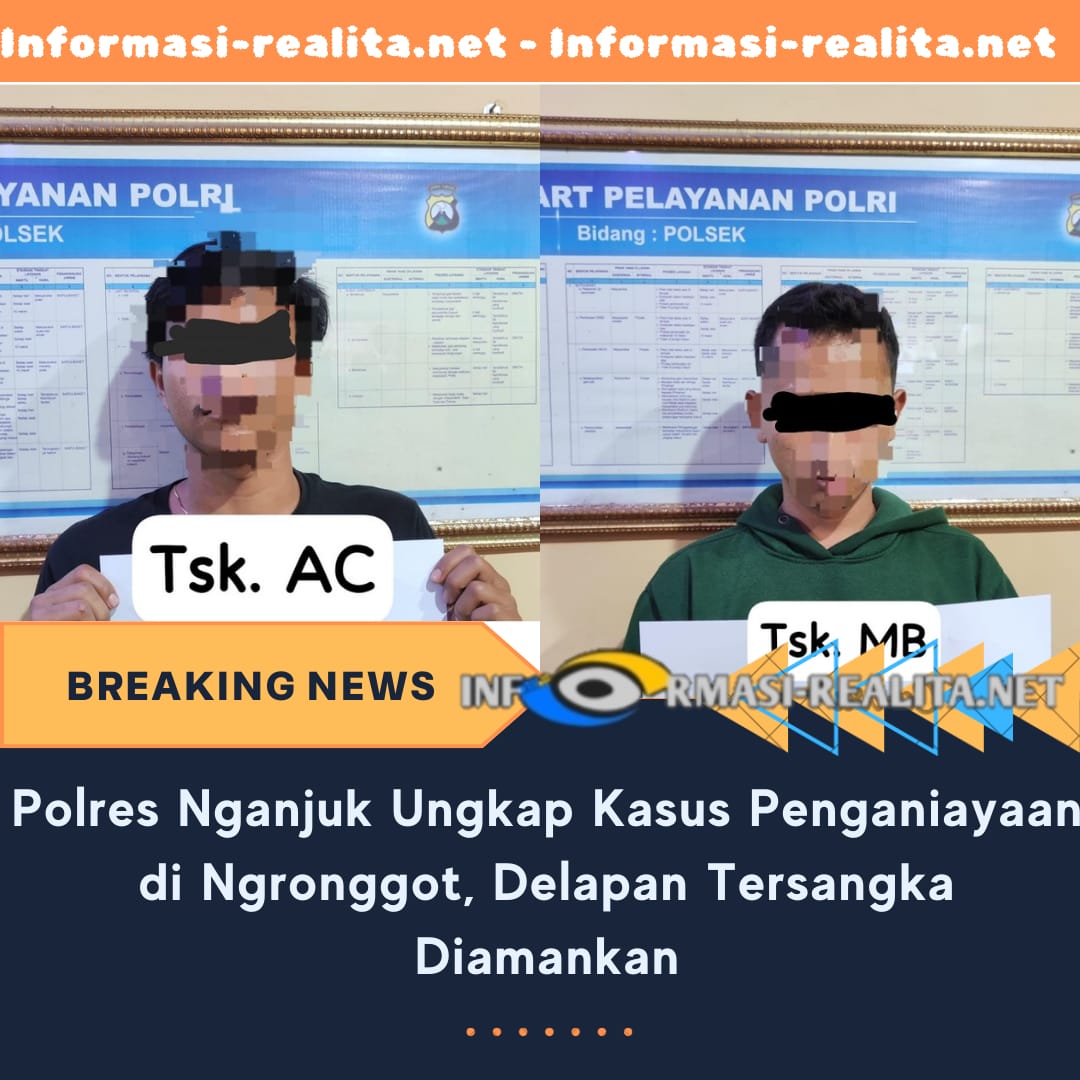 Polres Nganjuk Ungkap Kasus Penganiayaan di Ngronggot, Delapan Tersangka Diamankan