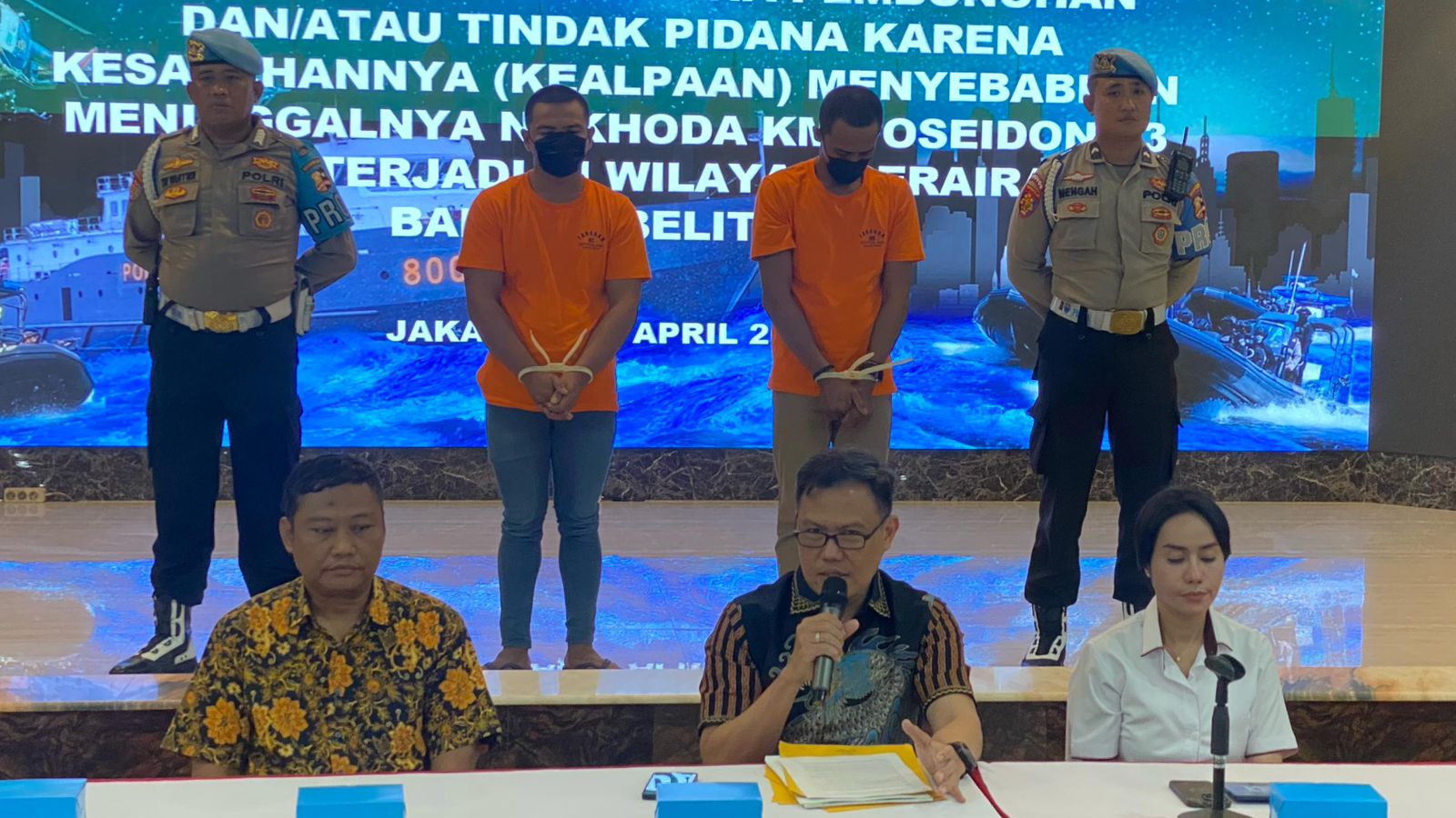 Dirpolair Baharkam Polri Ungkap Kasus Penggelapan dan Pembunuhan di Kapal KM Poseidon 03
