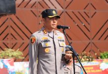 Kapolres Ngawi Pimpin Upacara Kenaikan Pangkat Pengabdian atau Reward Prestasi