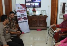 Anjangsana Hari Bhayangkara ke-79, Polres Nganjuk Tunjukkan Kepedulian dan Rasa Kekeluargaan