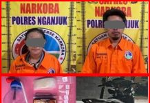 Sepasang Pengedar Sabu Ditangkap di Tanjunganom, Polisi Amankan 1,77 Gram Barang Bukti