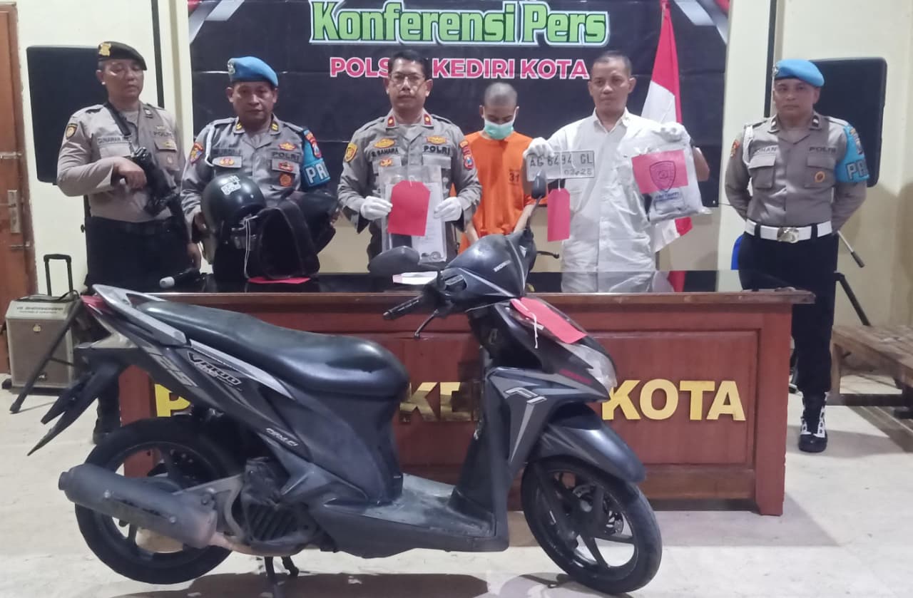 Polsek Kediri Kota Berhasil Ungkap Kasus Curanmor di Rumah Kos Dandangan