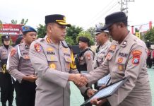 Kombes Rama Samtama Putra Anugerahkan Penghargaan untuk 43 Personel Polresta dan Polsek Jajaran
