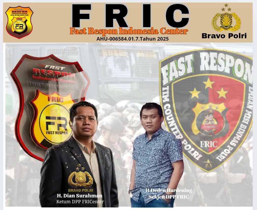 Ketum FRIC : Media Dan Jurnalis Tergabung Di FRIC Terseleksi Siap Mendukung Program Presiden RI dan Kapolri ” Siap Menjaga Marwah Polri