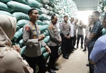 Kapolres Ponorogo Pastikan Keamanan dan Ketersediaan Pangan di Gudang Bulog Cukup