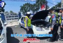 PJR VII Lamongan Ditlantas Polda Jawa Timur Gelar Apel dan Pengecekan Kendaraan dalam Rangka Operasi Ketupat Semeru 2026