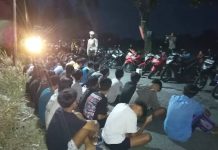 Polres Kediri Bubarkan Balap Liar di Plosoklaten, 75 Sepeda Motor Diamankan