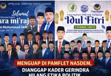 Kader Gerindra Muncul di Pamflet NasDem, Aktivis Sampang: Ini Membingungkan dan Tidak Etis