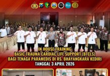 RS. Bhayangkara Kediri menyelenggarakan kegiatan In House Training berupa pelatihan Basic Trauma Cardiac Life Support