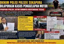 Oknum Polisi Polsek Sukapura Dilaporkan Kasus Penggelapan Motor, Propam Polda Jatim Diminta Bertindak Tegas