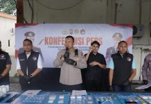 Polres Mojokerto Kota Amankan Barang Bukti Ungkap Narkoba Senilai 1,1 Miliar