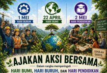 Aksi Kolektif KOPI Serukan 5 Tuntutan Rakyat di Peringatan Hari Bumi, Hari Buruh, dan Hari Pendidikan