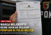 Warga Mojokerto Resmi Adukan Dugaan Penipuan ke Polisi Militer, Minta Kasus Diusut Tuntas