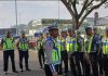Kanit PJR Jatim 3 Ditlantas Polda Jatim Gelar Apel Kesiapan Pengaturan Lalu Lintas Hari Buruh Nasional