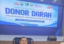 AKBP Hendrix Kusuma Wardhana Donorkan Darah dalam Rangka Hari Bhayangkara ke-80