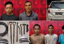 Lima Terduga Pelaku Pencurian Kabel Telkom Diamankan Polres Kerinci, Satu Pelaku Diburu