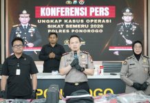 Operasi Sikat Semeru 2026, Polres Ponorogo Bongkar 11 Kasus Kriminal dan Amankan 14 Tersangka